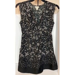 MotherHood, Beautiful maternity drape neck shirt, Small, black, white, DRESS